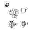 Samsung WF306LAW/XAA-00 drum assy diagram