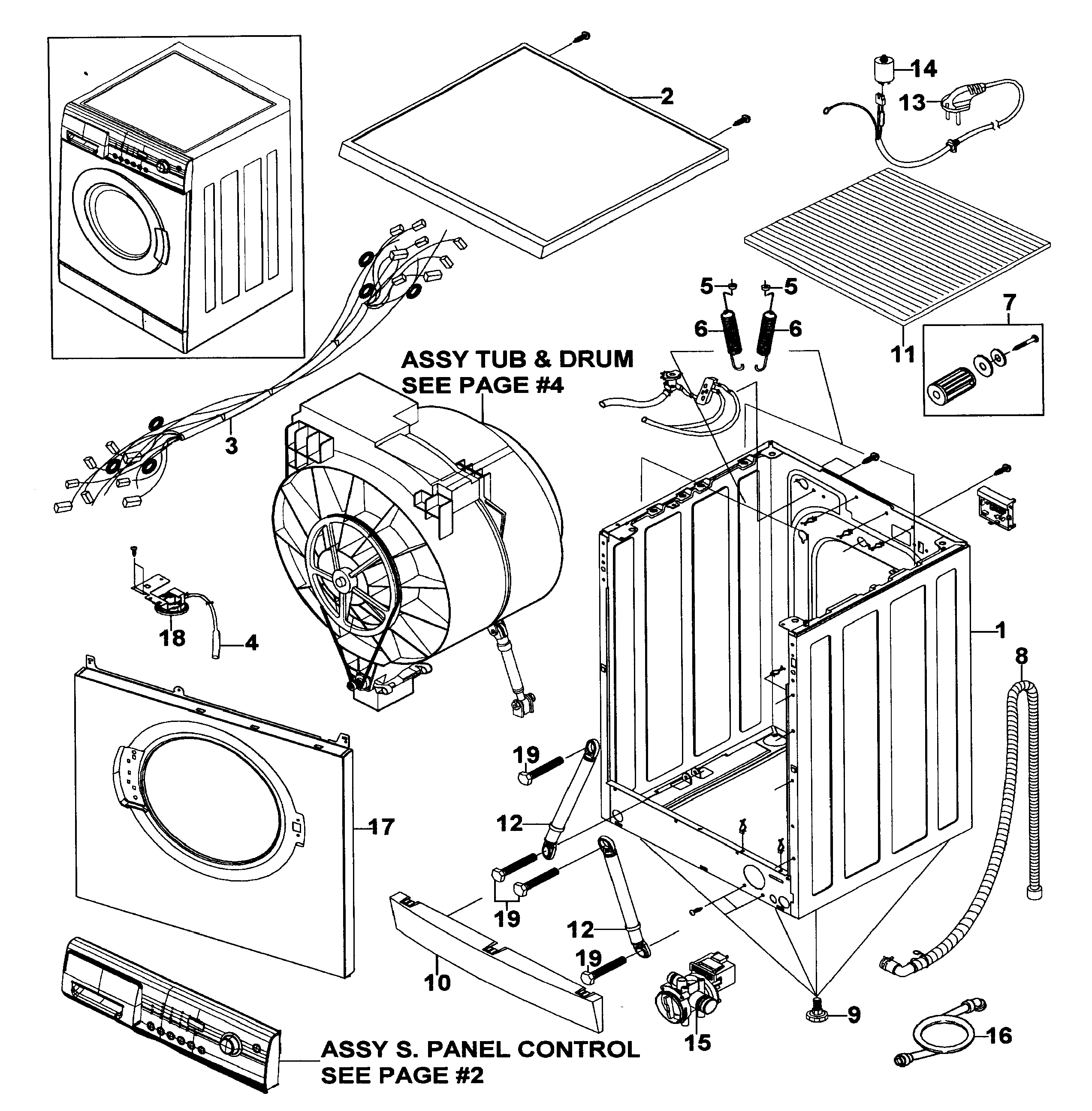 Samsung WF-J1254/XAA-00 washer Parts | Diagrams, Manuals | Sears