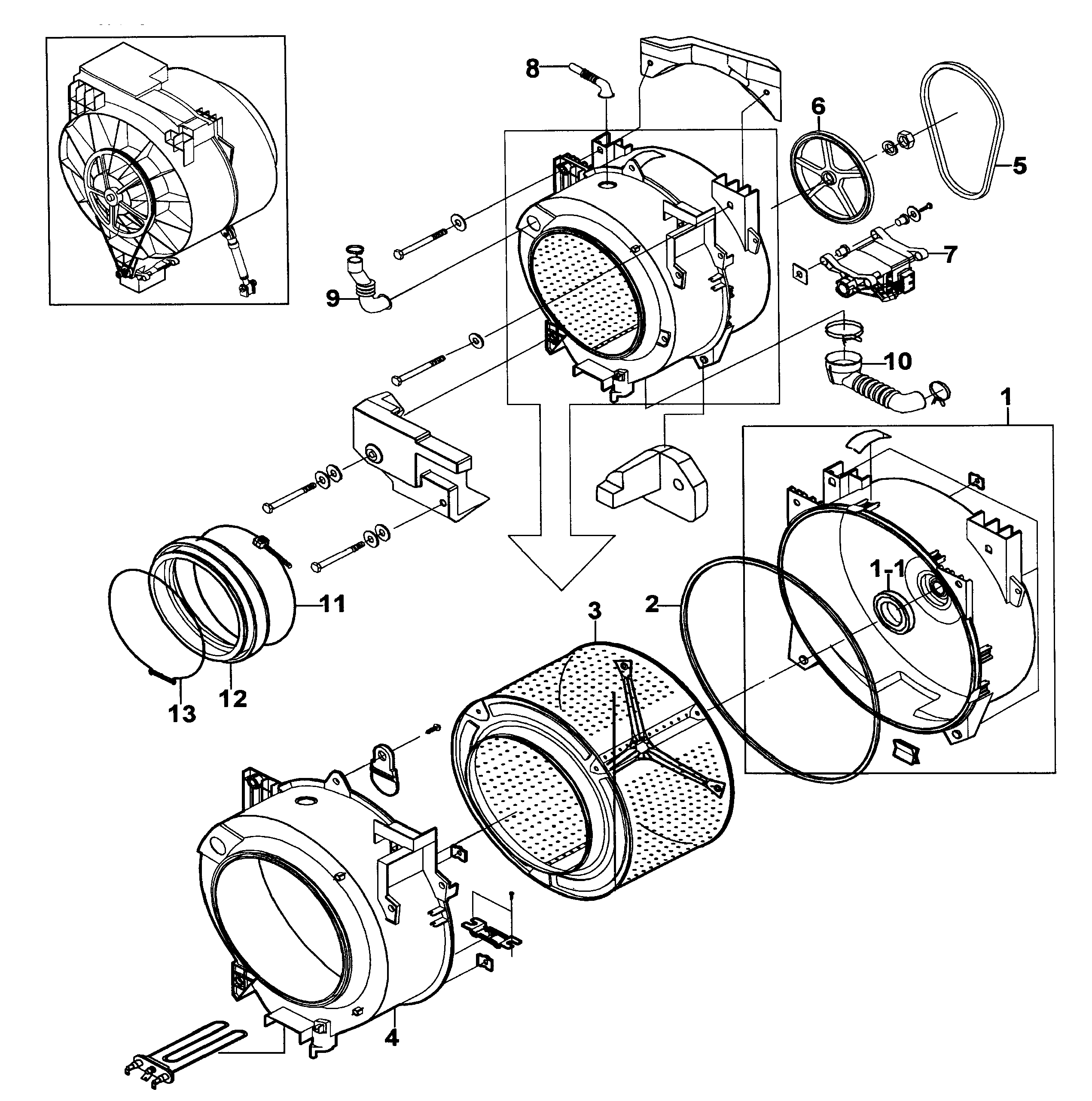 Samsung WF-J1254/XAA-00 washer Parts | Diagrams, Manuals | Sears