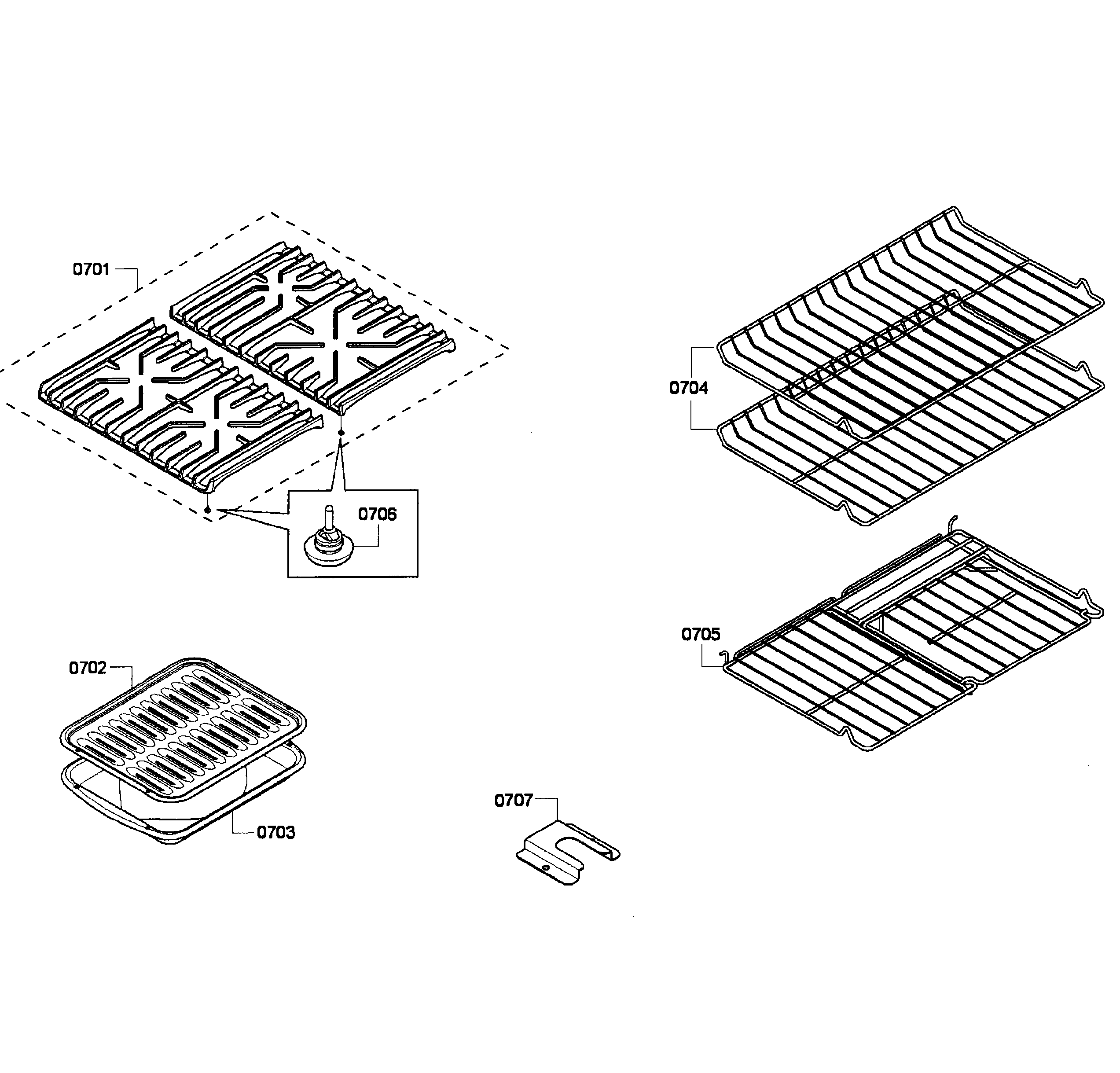 Grates/shelfs