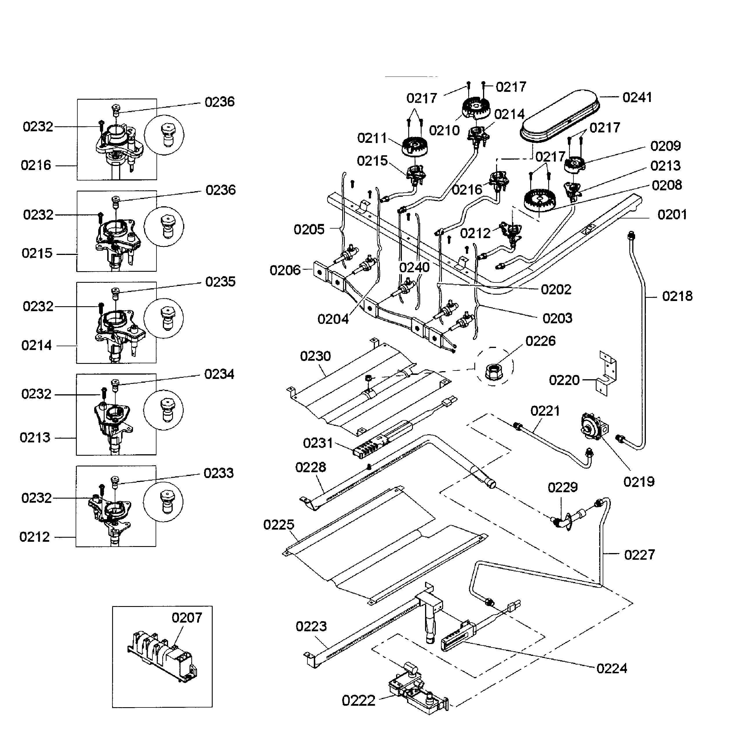 BURNERS ASSY