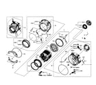 Samsung WF363BTBEUF/A1-01 drum assy diagram