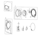 Samsung WF317AAS/XAA-00 door assy diagram