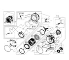 Samsung WF501ANW/XAA-01 drum assy diagram
