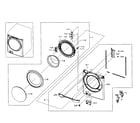 Samsung WF501ANW/XAA-01 door assy diagram