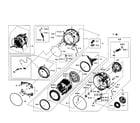 Samsung WF501ANW/XAA-03 drum assy diagram
