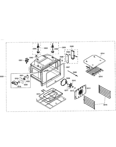 Upper oven assy