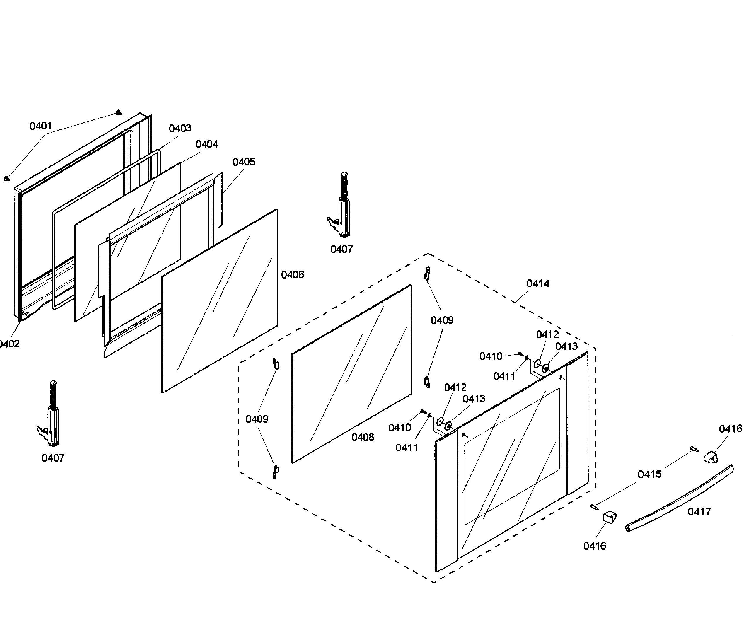 Upper door assy