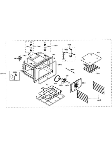 Lower oven assy