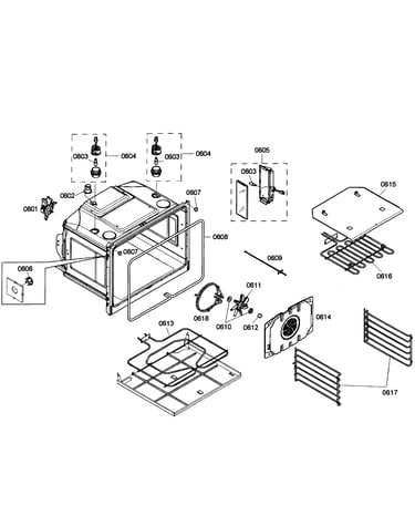 Lower oven assy