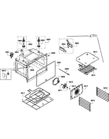 Lower oven assy