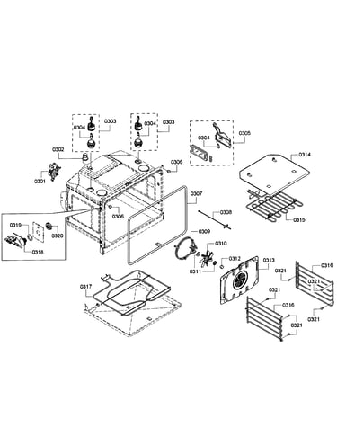 Upper oven assy