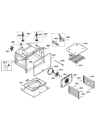 Lower oven assy