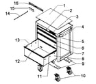 Craftsman 70637710 tool cart diagram