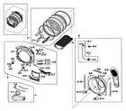 Samsung DV419AGU/XAA-01 drum assy diagram