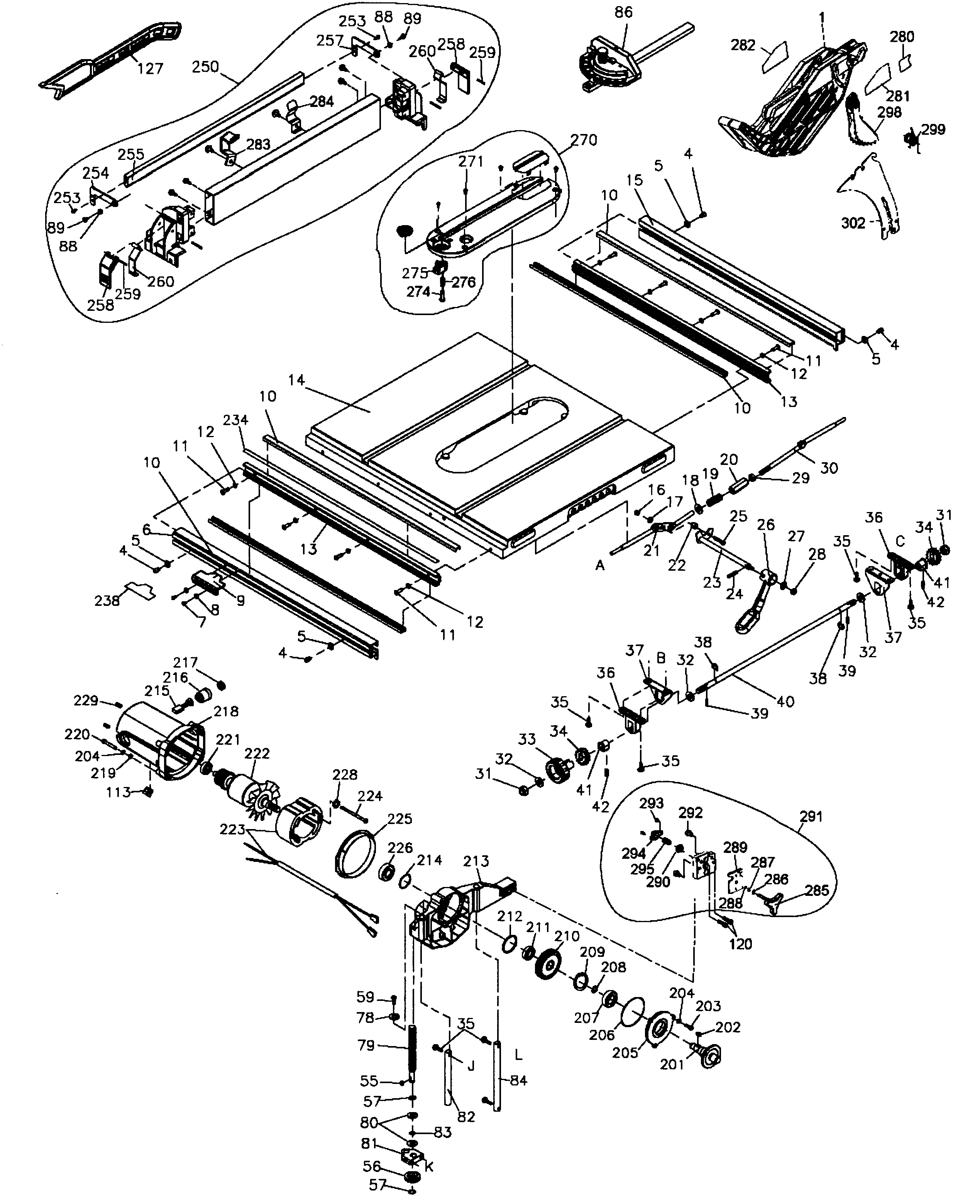 Table assy