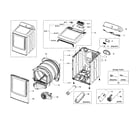 Samsung DV50F9A6EVW/A2-01 cabinet assy diagram