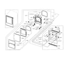 Samsung DV50F9A6EVW/A2-01 front/door assy diagram