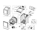 Samsung DV50F9A6GVW/A2-01 cabinet assy diagram