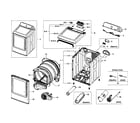 Samsung DV50F9A8GVP/A2-01 cabinet assy diagram