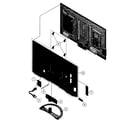 Sony KDL-55W802A rear cabinet diagram