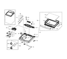 Samsung WA50F9A8DSW/A2-01 top cover assy diagram
