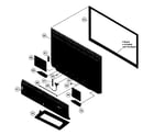 Sony KDL-32R400A cabinet parts diagram