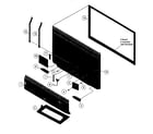 Sony KDL-40R450A cabinet parts diagram