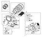 Samsung DV419AGW/XAA-01 drum assy diagram