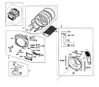 Samsung DV419AGW/XAA-02 drum assy diagram