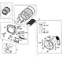 Samsung DV419AGW/XAA-02 drum assy diagram