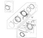 Samsung DV448AEE/XAA-02 front/door assy diagram