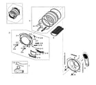 Samsung DV448AEE/XAA-02 drum assy diagram