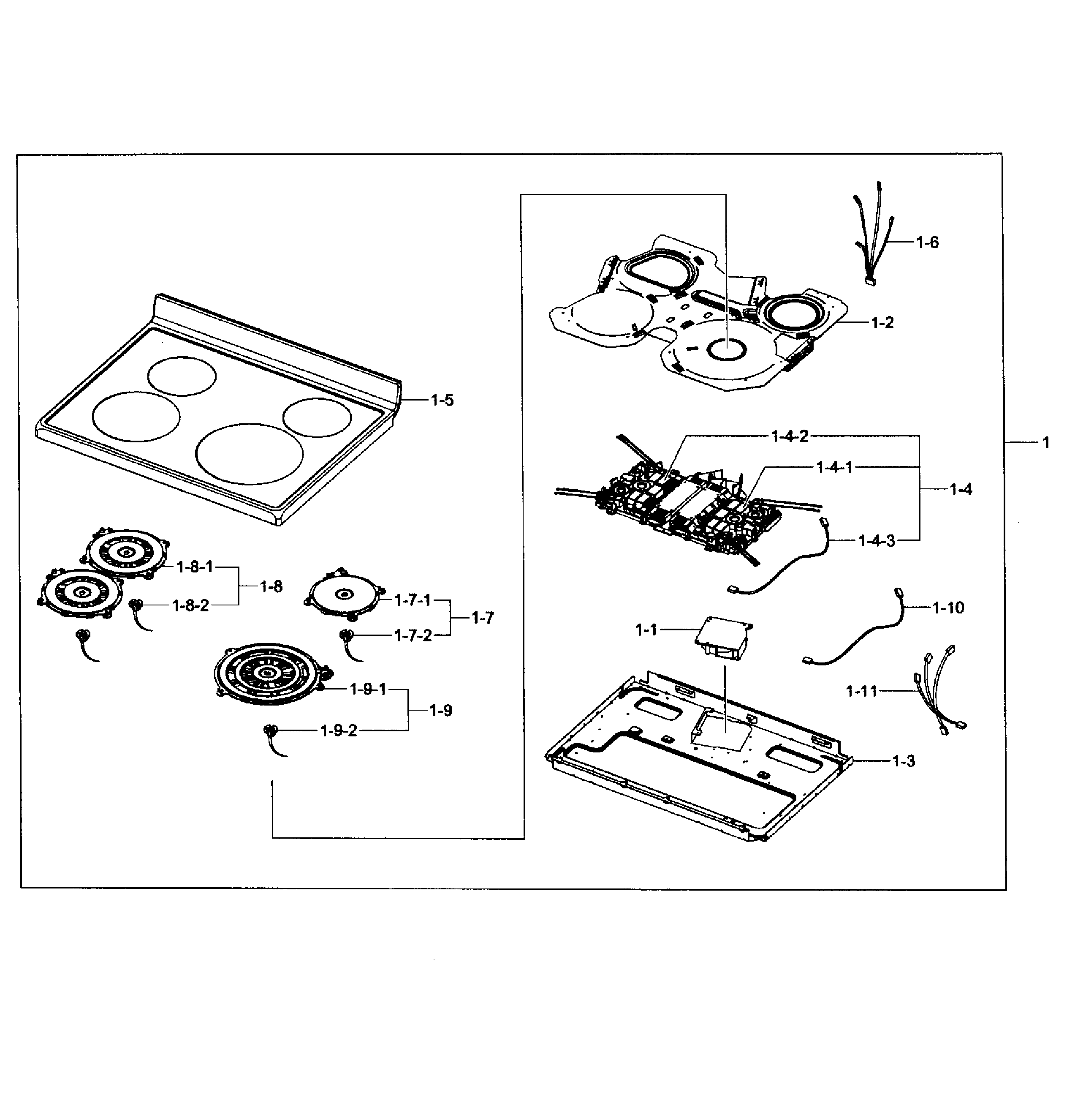 Cooktop assy