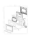 Samsung NE594R0ABWW/AA-01 door assy diagram