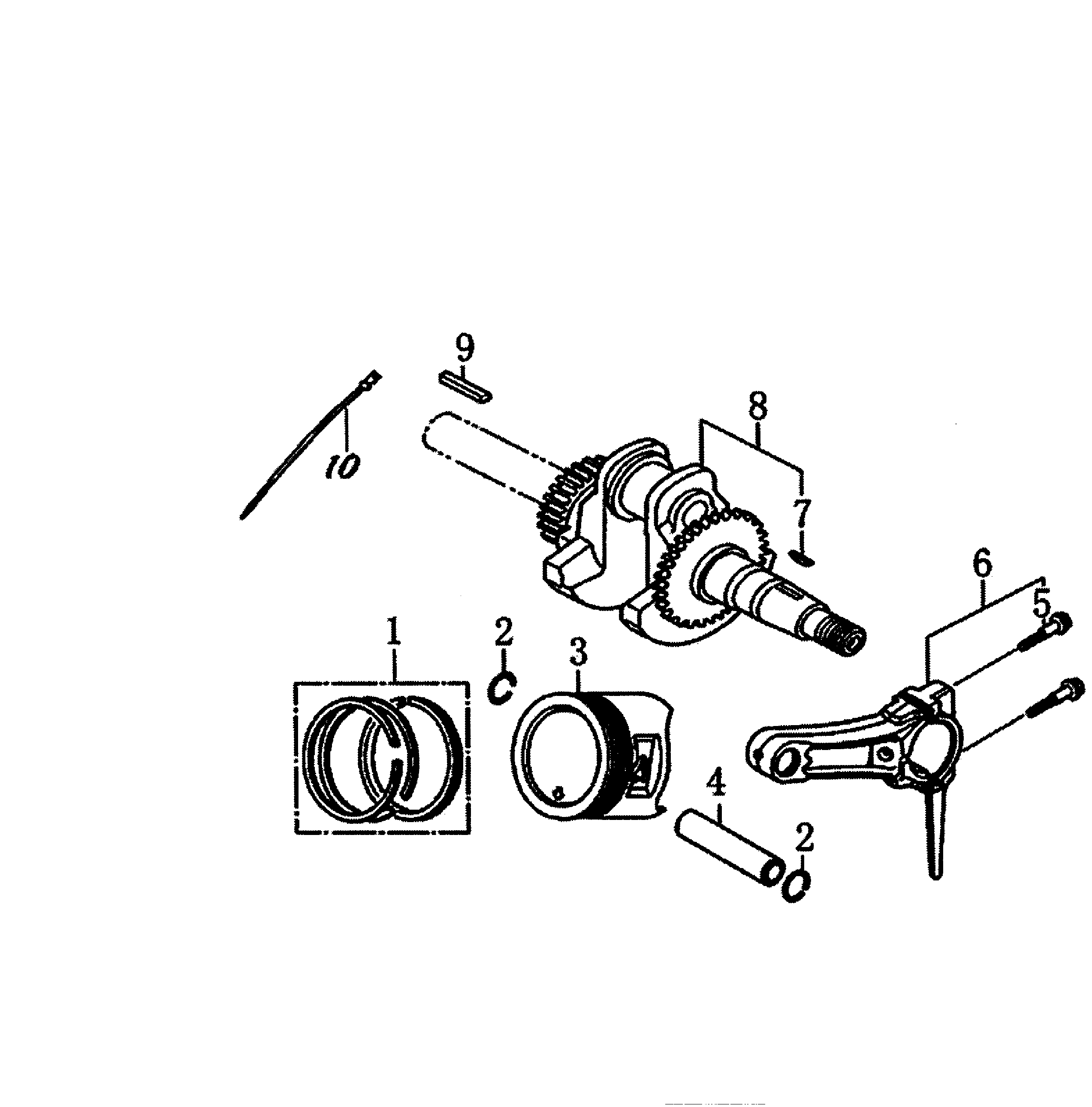 Crankshaft/piston