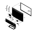 Sony KDL-46R453A cabinet parts diagram