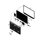 Sony KDL-50R550A cabinet assy diagram