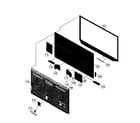 Sony KDL-60R520A cabinet parts diagram