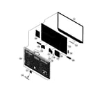 Sony KDL-70R550A cabinet parts diagram