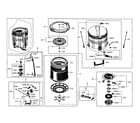 Samsung WA5451ANW/XAA-01 tub assy diagram
