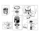 Samsung WA5451ANW/XAA-03 tub assy diagram