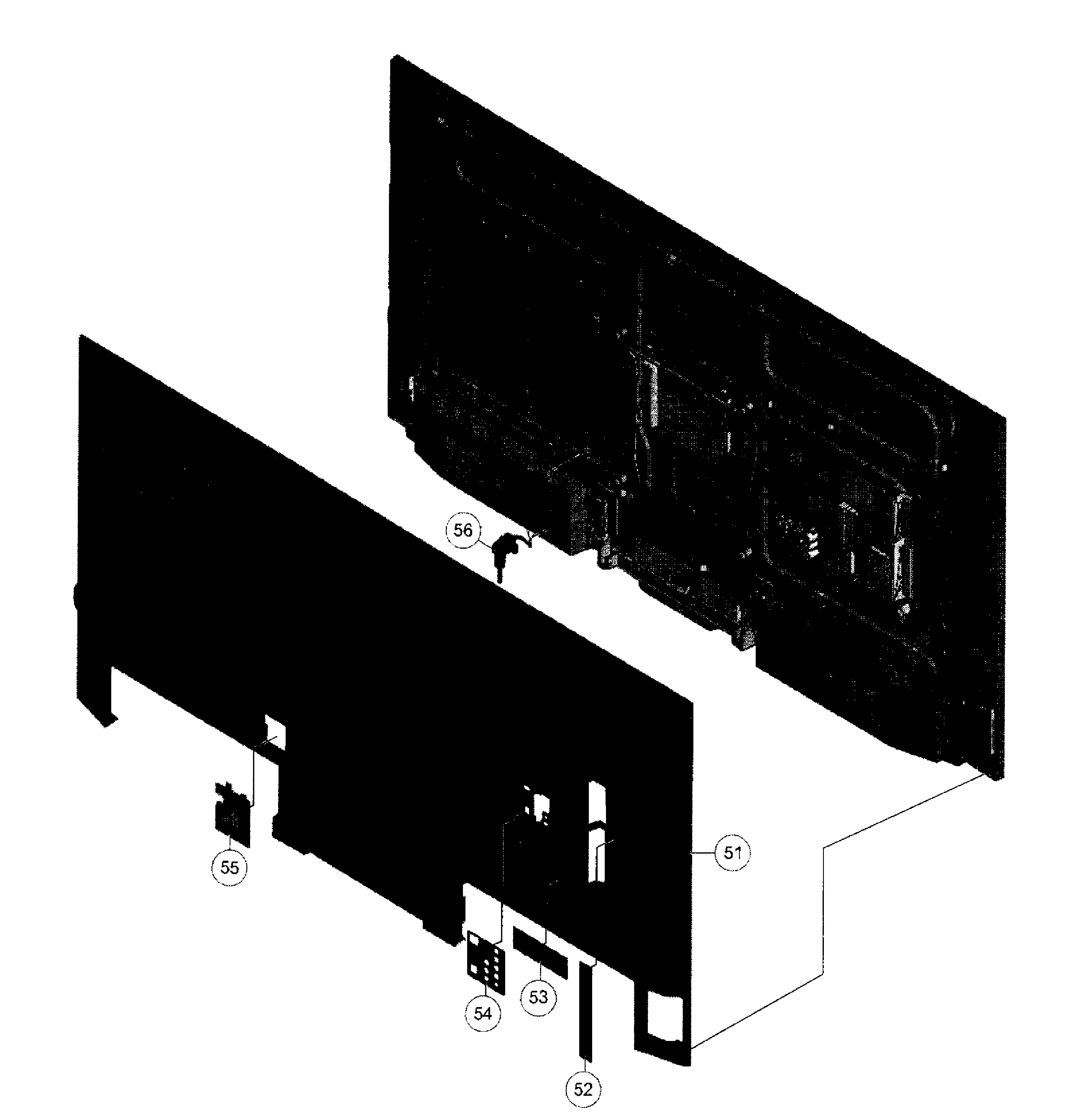 Rear cabinet