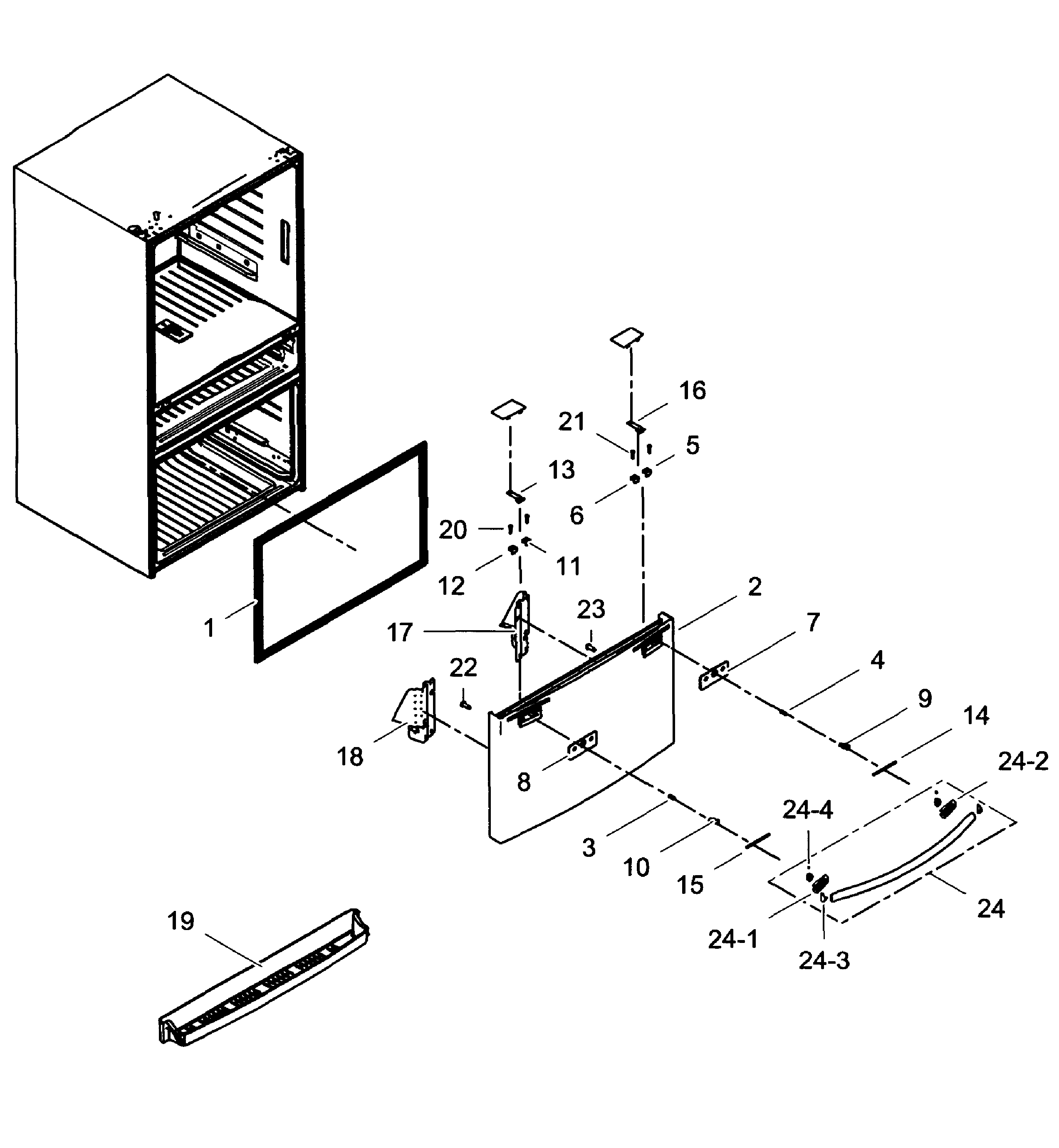 Freezer door
