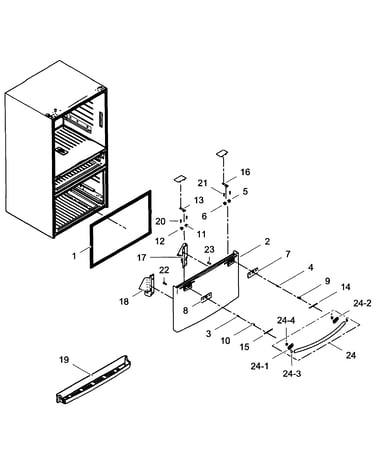 Freezer door