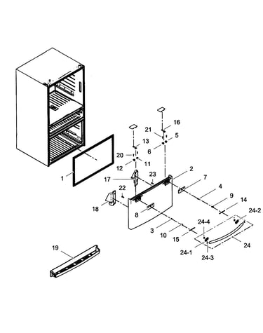 Freezer door