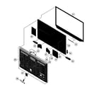 Sony KDL-70R520A cabinet assy diagram