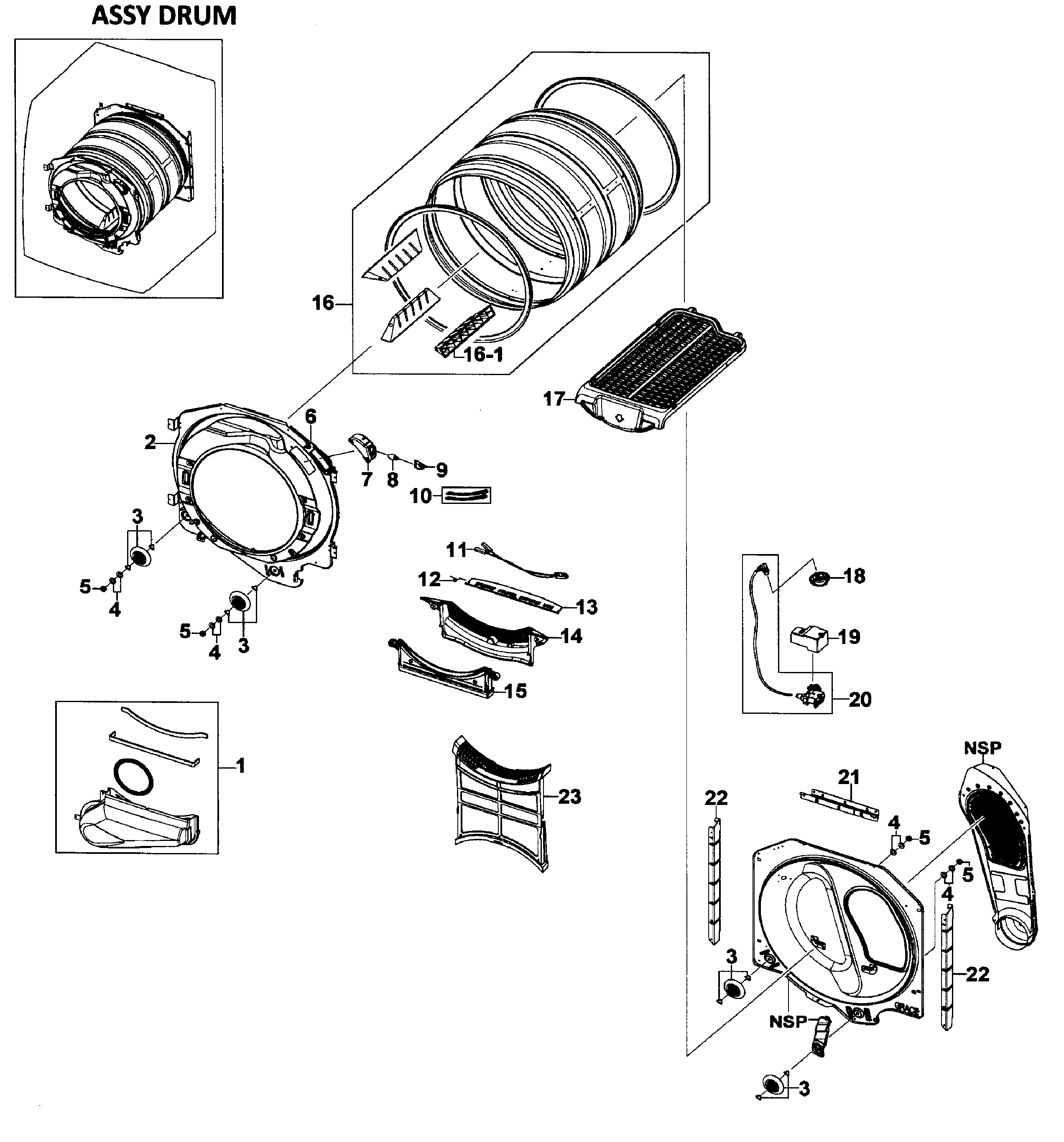 Drum assy