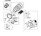 Samsung DV419AGU/XAA-02 drum assy diagram