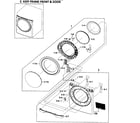 Samsung DV511AGR/XAA-01 front/door assy diagram